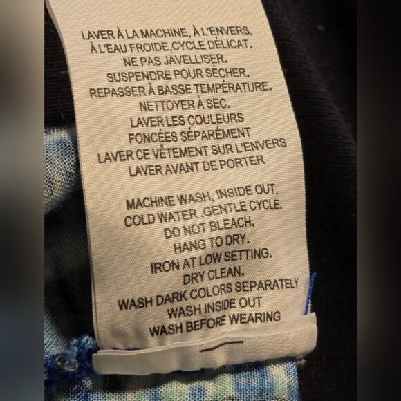 Womens 3X Penningtons V Neck Tie Die Blue and White Tank Smoke Free Pet Free - Picture 6 of 7